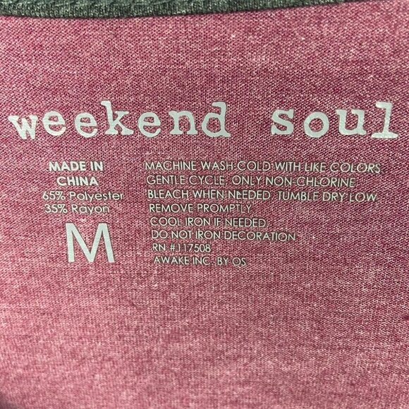 Wine Is My Valentine Cozy Tee Pajama Top Pink Size Medium T-Shirt Mauve Casual - Picture 3 of 6